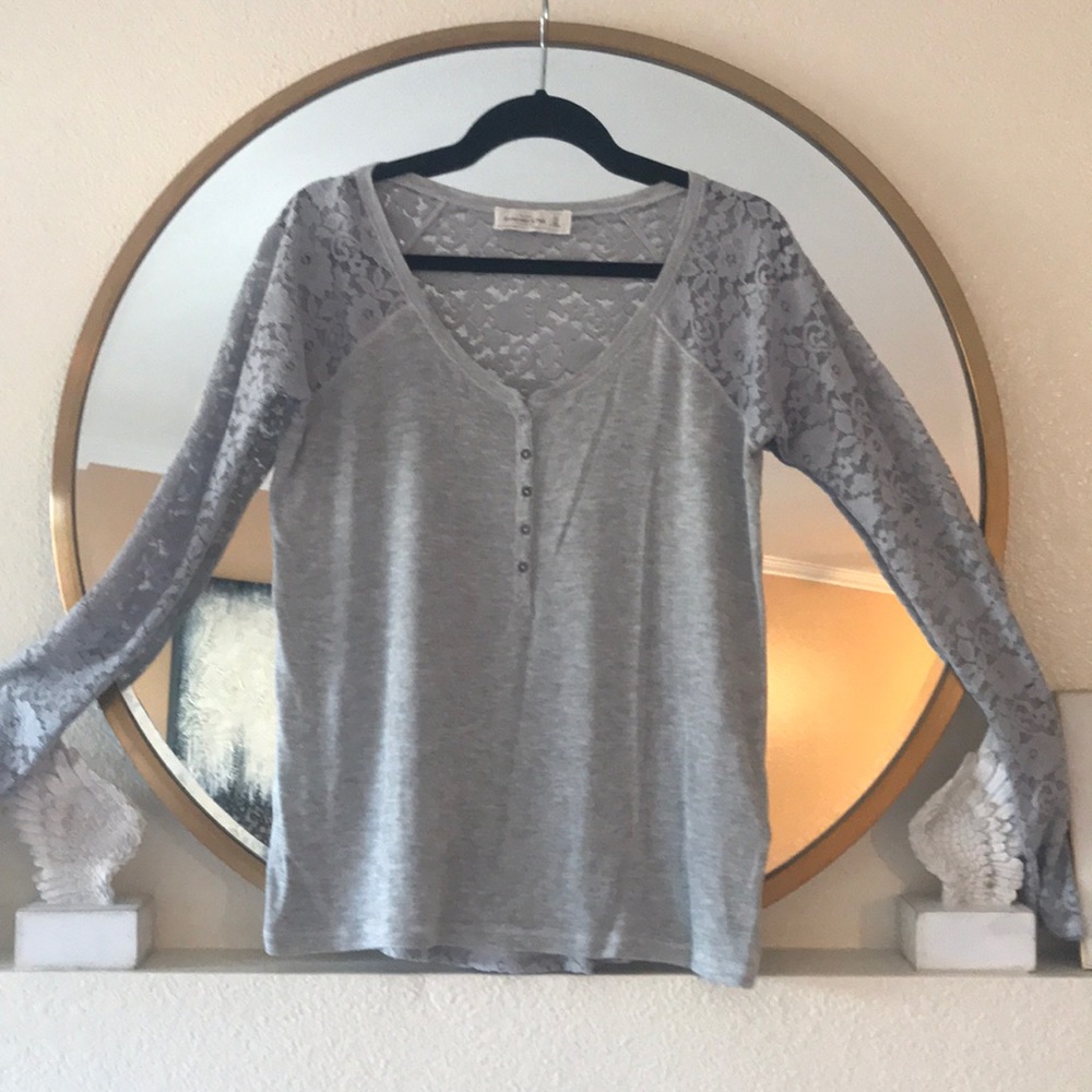 Abercrombie & Fitch Cotton & Lace Top
